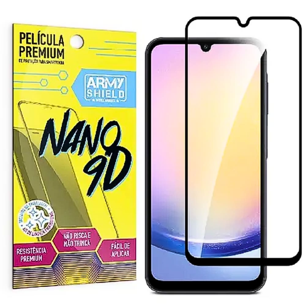 Pelicula 9D Galaxy S24Fe Cerâmica Cobre a Tela Toda- Armyshield