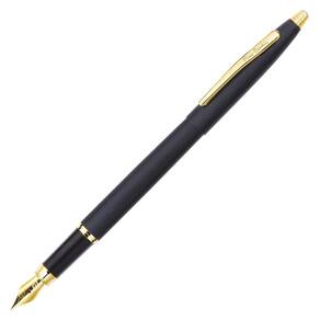 Caneta Tinteiro Pierre Cardin Kriss Preta Fosca C/Dourado F