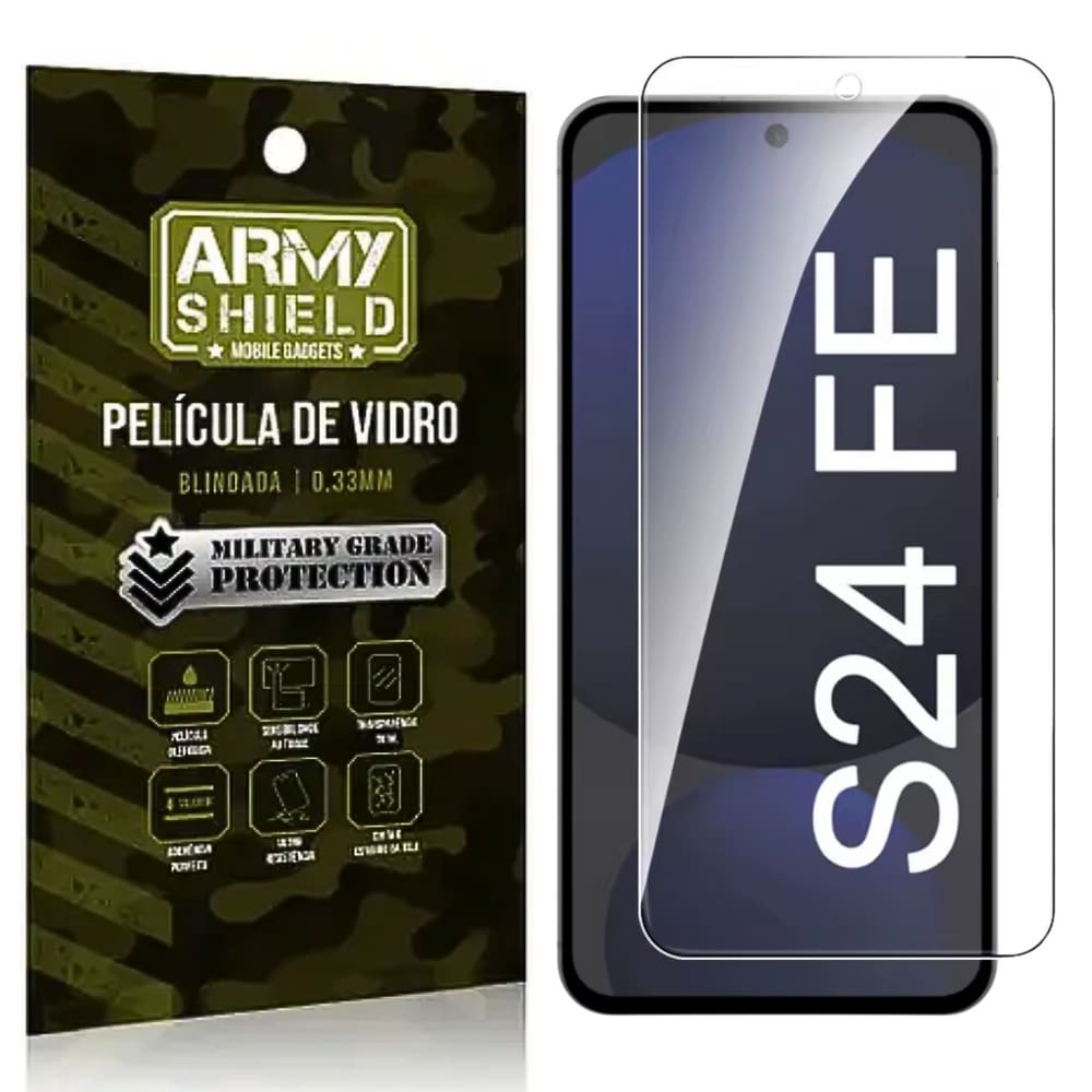 Película de Vidro 3D Galaxy S24Fe Full Cover - Armyshield