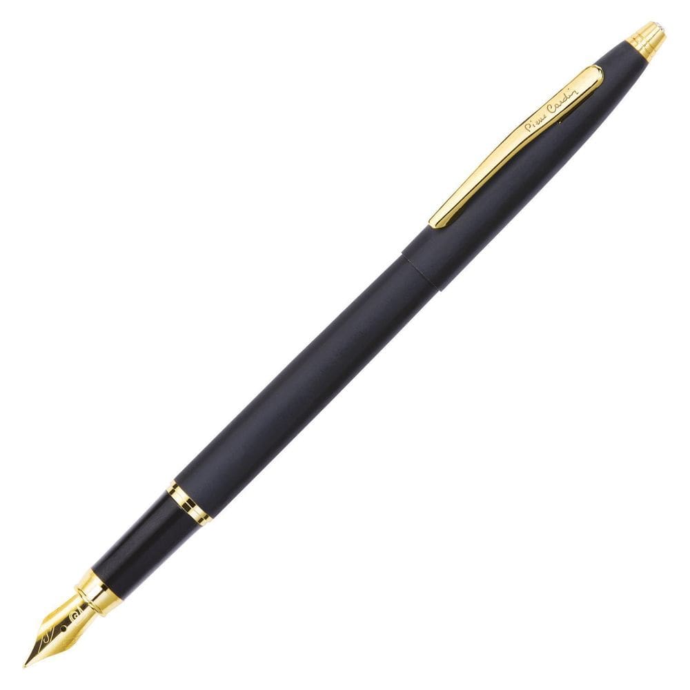 Caneta Tinteiro Pierre Cardin Kriss Preta Fosca C/Dourado F
