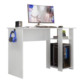Mesa Para Computador DMX-500 108cm PC Gamer Setup Branco - Desk Design