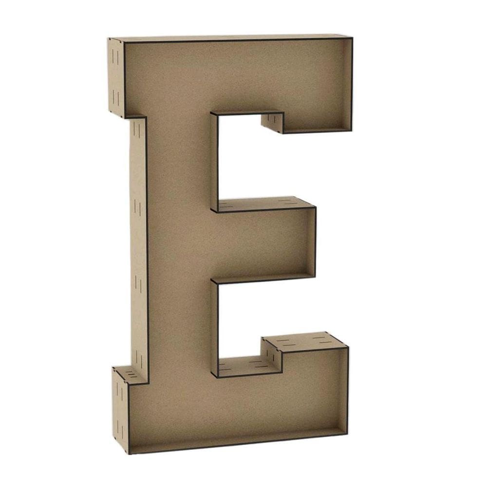 Letra Caixa Grande E Mdf 90Cm De Altura Decoração Festa