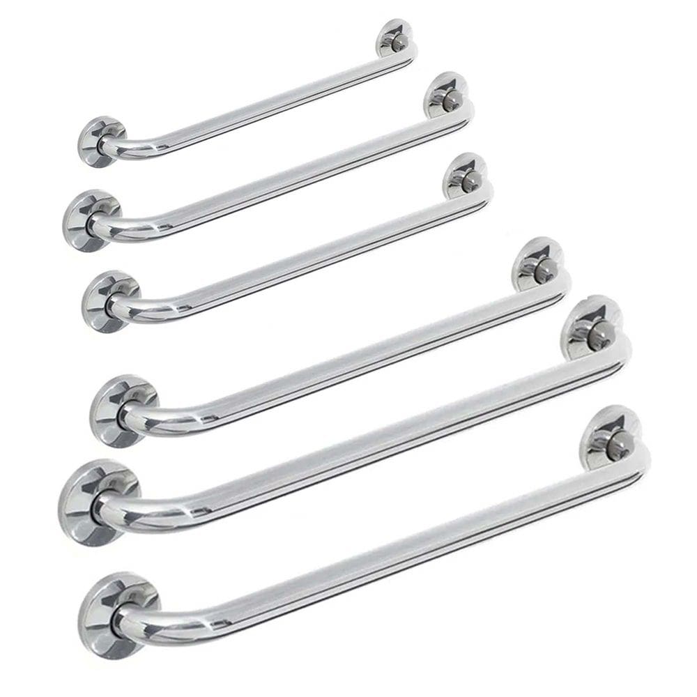 Barra de Apoio Kit 2un 80cm 2un 40cm 1un 30cm 1un 70cm Idoso Deficiente Acessibilidade Casa Banheiro Box Segurança Suporte Resistente