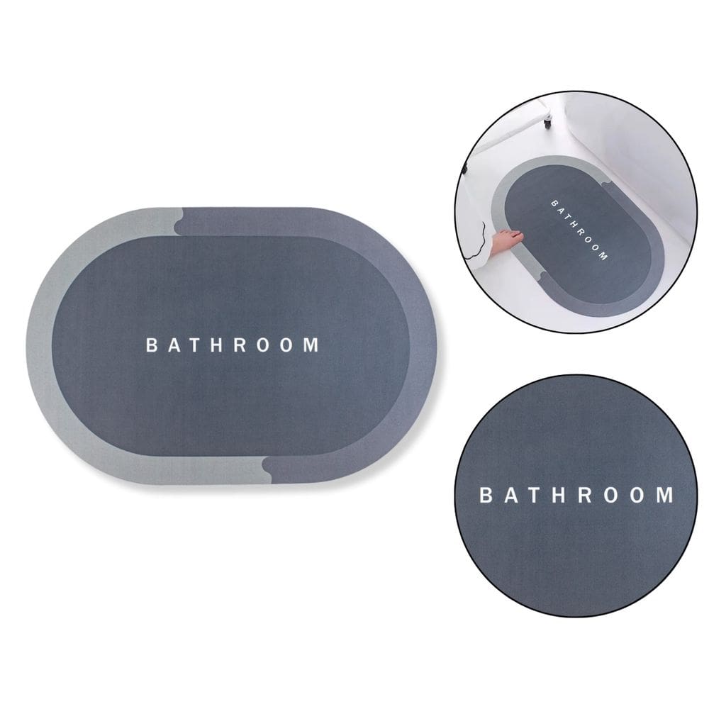 Tapete Redondo Azul Bathroom Antiderrapante Banho Box Casa