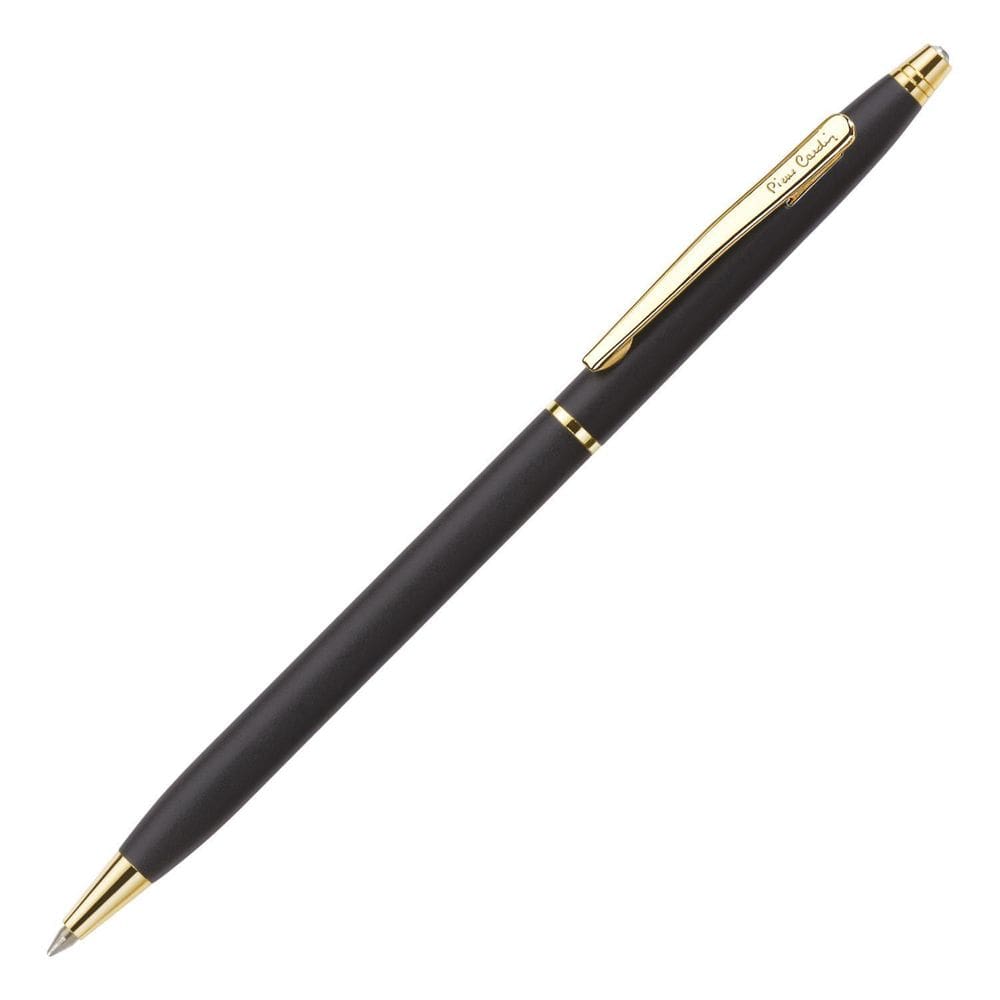 Caneta Esferográfica Pierre Cardin Kriss Preta Fosca Dourado