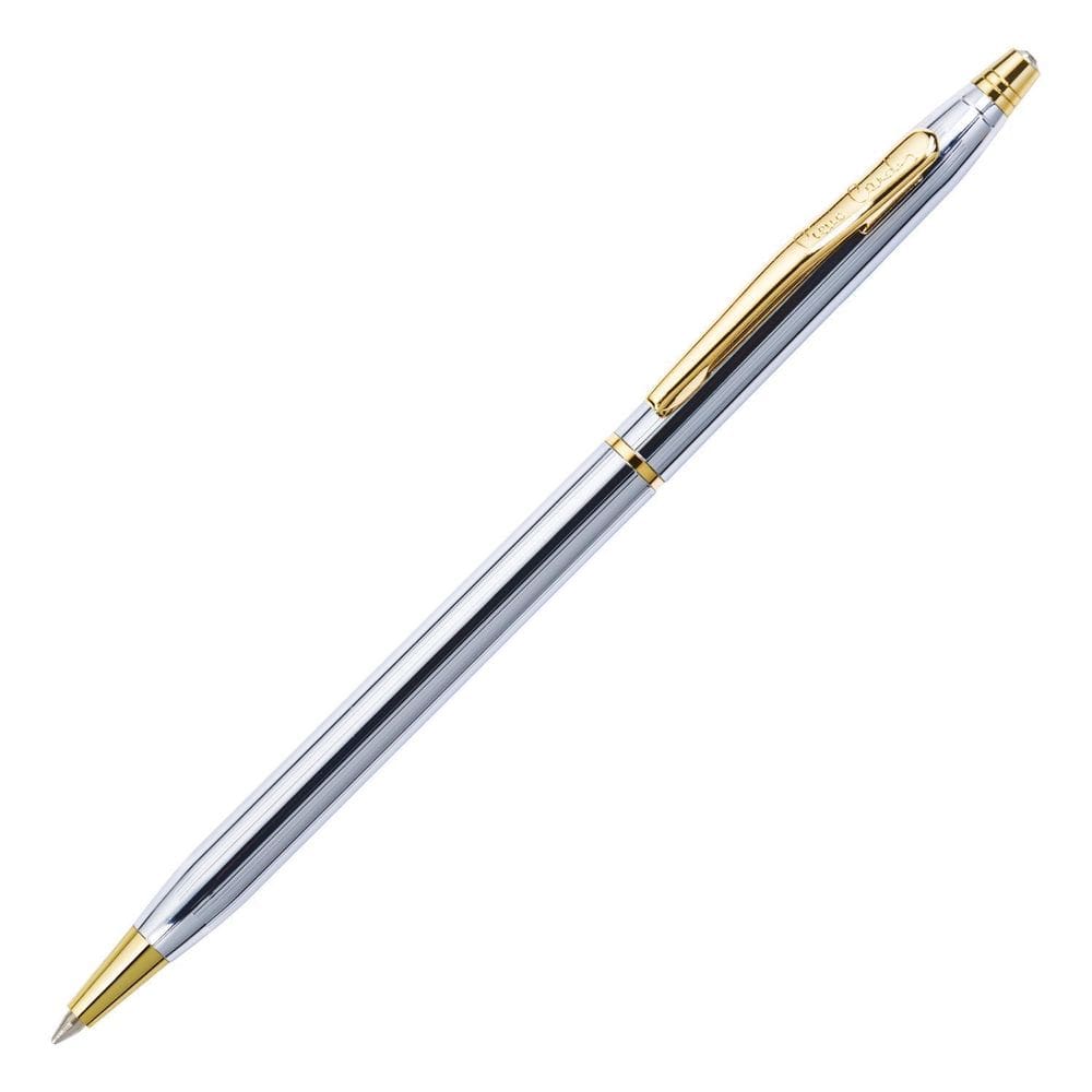 Caneta Esferográfica Pierre Cardin Kriss Cromada C/Dourado