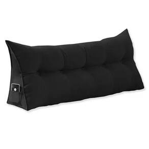 Almofada de Apoio para Cabeceira 160 cm Casal Queen Preto