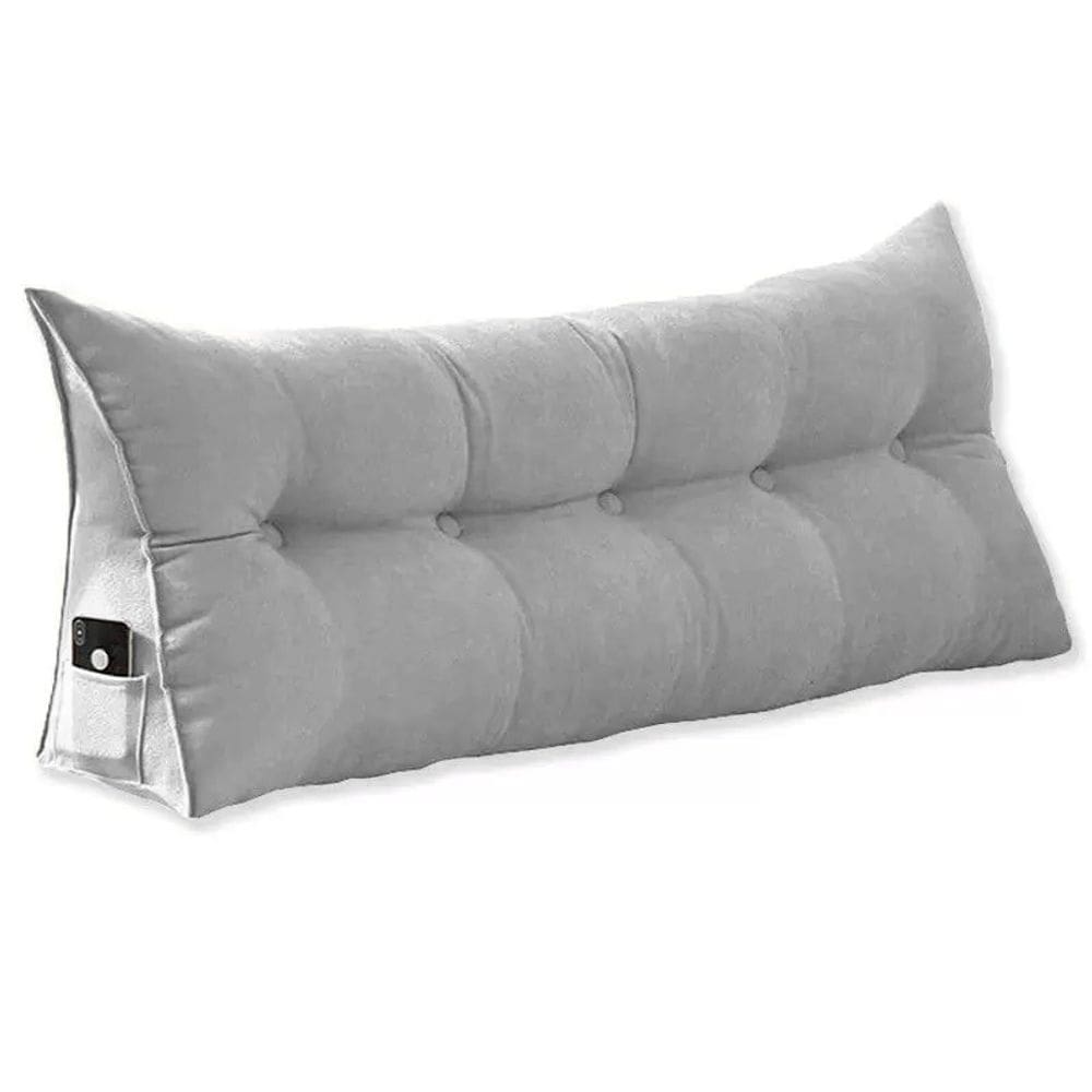 Almofada de Apoio para Cabeceira 160 cm Casal Queen Cinza