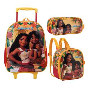 Kit Mochila Rodinha Moana Lancheira Estojo Escolar 13100