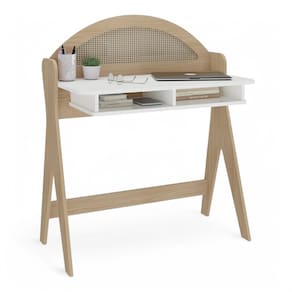 Mesa Escrivaninha Penteadeira Cecília Orgânica 90cm 100%MDF com Nicho Integrado - Desk Design