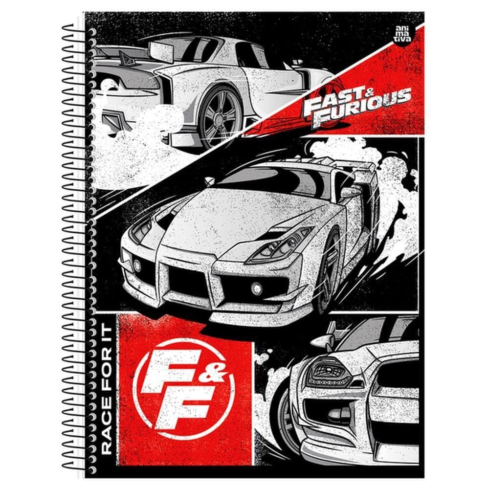 Caderno Univ. 80 Folhas Velozes e Furiosos Capa3 - Animativa