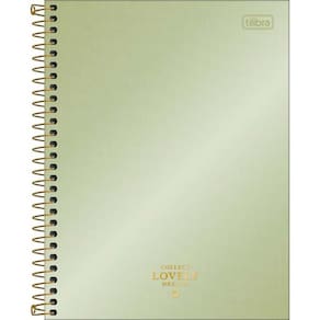 Caderno Espiral Capa Dura Colegial 10 Matérias West Village Metalizado 160 Folhas Tilibra 5598