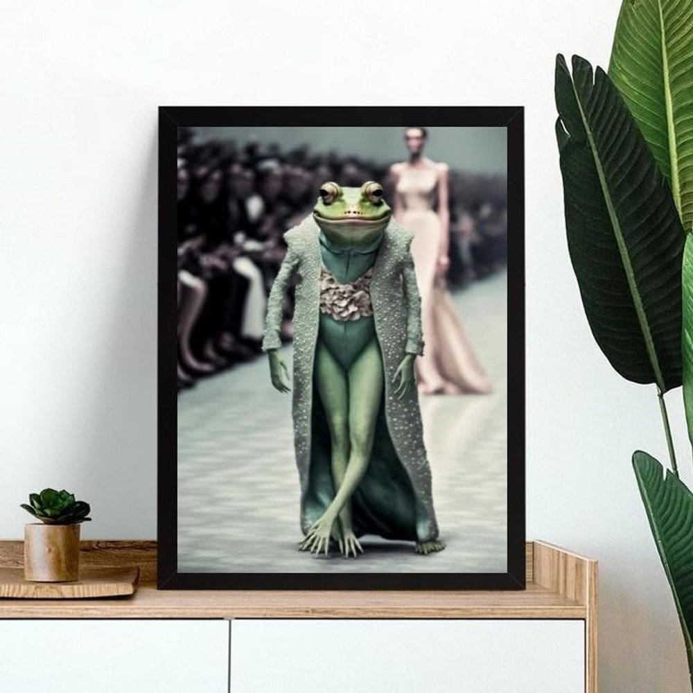 Quadro Decorativo Modelo De Perereca 45X34Cm