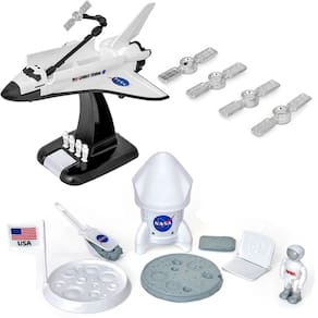 Kit Espacial Nasa 16 Peças Lunar Satélite Foguete Astronauta