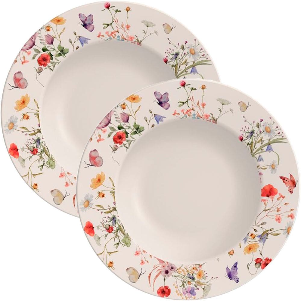 Kit Jogo Prato Raso Jantar 6 Pessoas 6Pçs Ana Clara 27,5cm