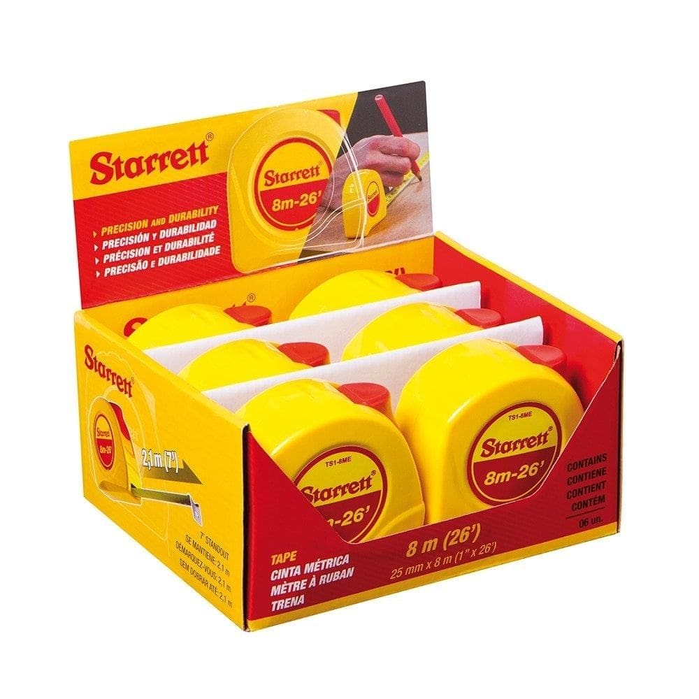 Trena Starrett de Bolso 8m DTS1-8ME Display - Embalagem com 6 unidades