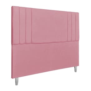 Cabeceira Solteiro 0,90m Viena Suede Rosa Dal Poz Estofados