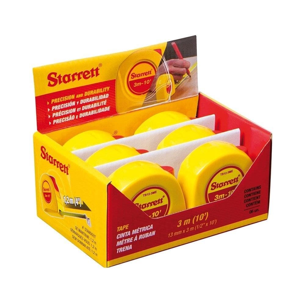 Trena Starrett de Bolso 3m DTS12-3ME Display - Embalagem com 6 unidades