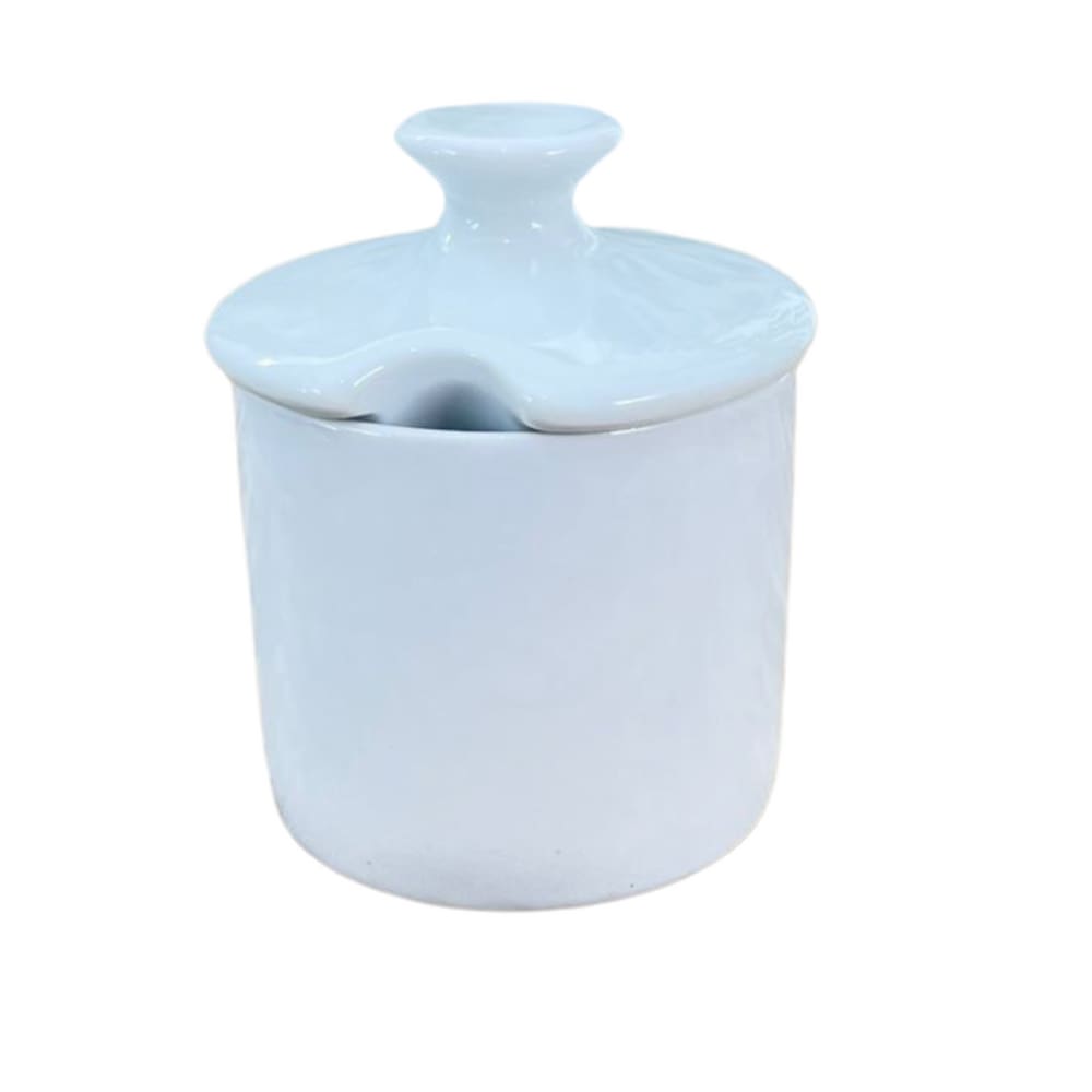 Açucareiro 250ml em porcelana branca forte e resistente.
