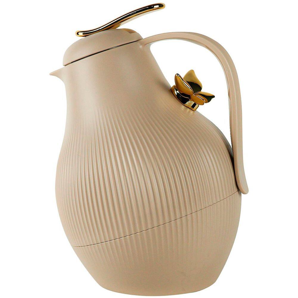Garrafa Térmica De Mesa Daphne Nude Bege Café Chá Leite 1L