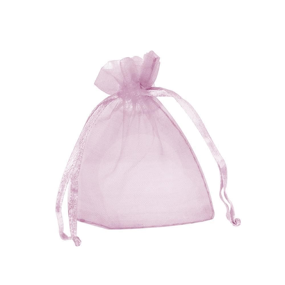 100 Saquinhos De Organza 7X9 Cm - Rosa