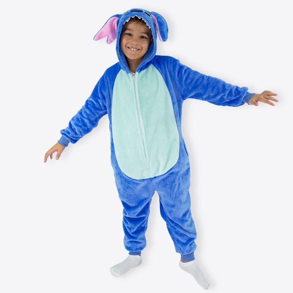 Pijama Macacao Kigurumi Infantil De 7 A 8 Anos Stitch