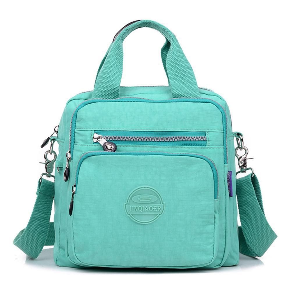 Bolsa Mochila Feminina Nylon Com Alça Removível Verde