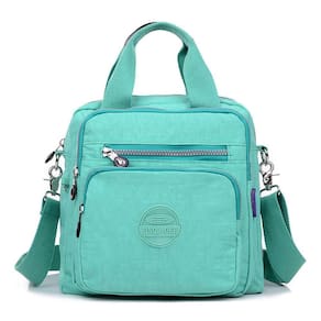 Bolsa Mochila Feminina Nylon Com Alça Removível Verde