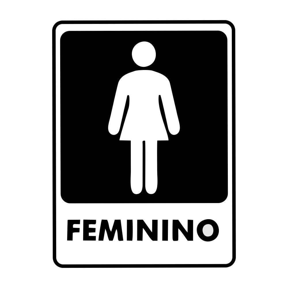 Placa Indicativa Feminino 15X20Cm