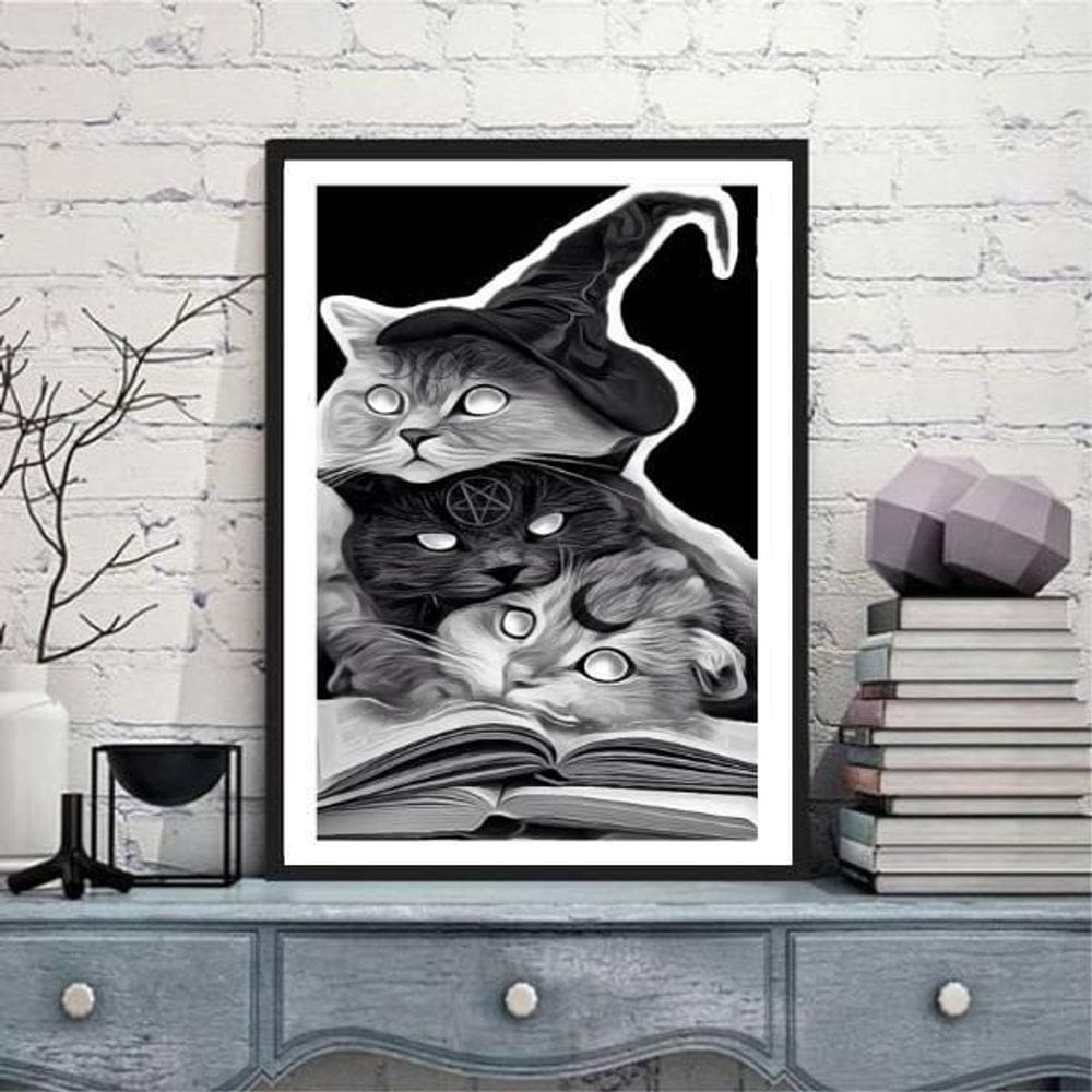 Quadro Decorativo Gatinhos Wicca 24X18Cm