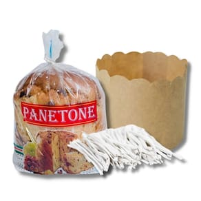 100 Un De Saco P/ Panetone 500G + 100 Fechos +100 Un Formas