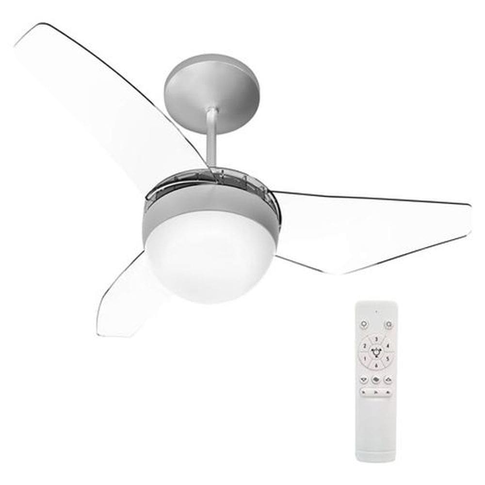 Ventilador De Teto Com Controle Remoto 83cm Cristal Bivolt