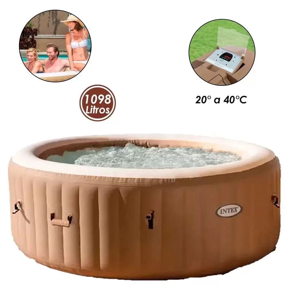 SPA Inflável Redondo C/ Bomba Filtro Aquecedor 1098L Intex