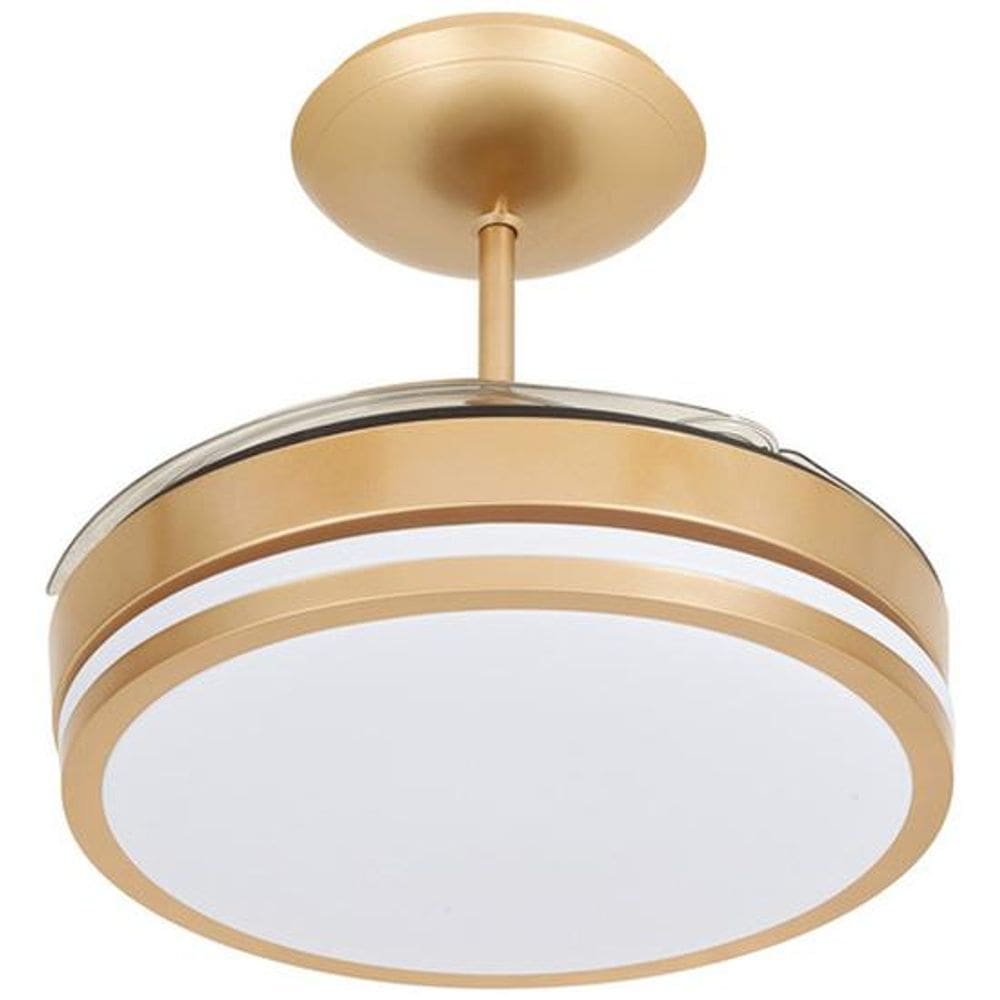 Ventilador Teto Retratil Controle Remoto 91cm Ouro Bivolt