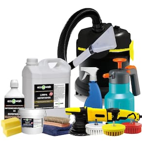 Kit Lavagem De Estofados Em Geral Carro Sofa + Aspirador P38