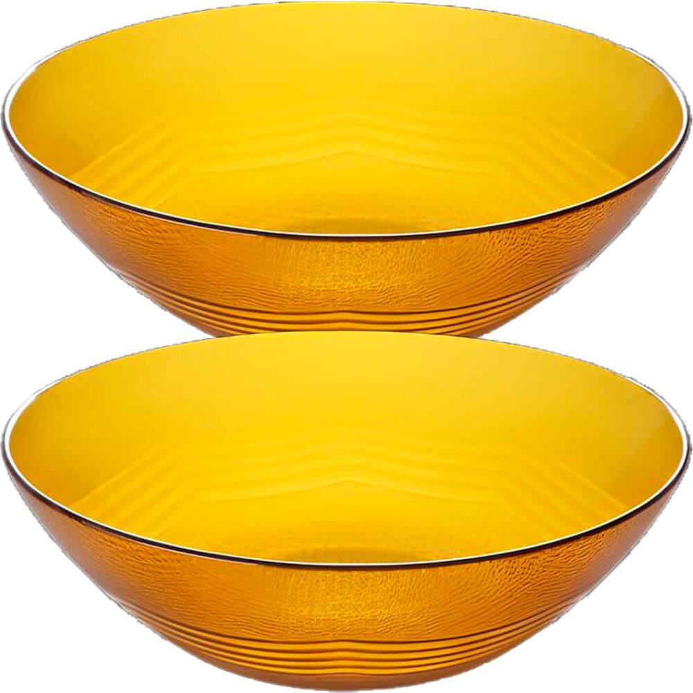 Kit 8 Tigela Sobremesa Bowl Pequena Âmber Em Vidro De 600ml