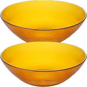 Kit 6 Tigela Sobremesa Bowl Pequena Âmber Em Vidro De 600ml