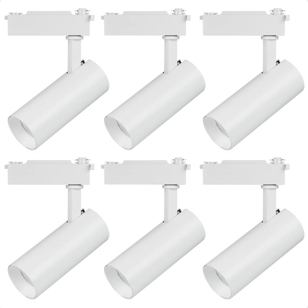 Kit 6 Spot Longo Led MR16 para Trilho Eletrificado Branco 6500K Frio