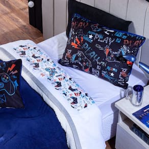 Jogo De Cama Game Win Branco Casal 04 Peças Micr 180 Fios