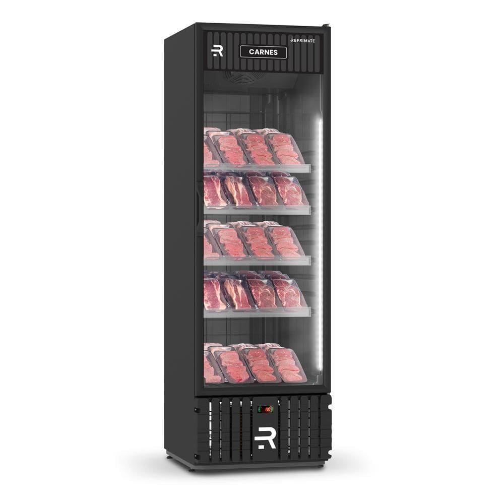 Visa Cooler Carne Embalada Porta Vidro 0 a 5 ºc 570l Vcca570pvpp Preto/preto 220v - Refrimate