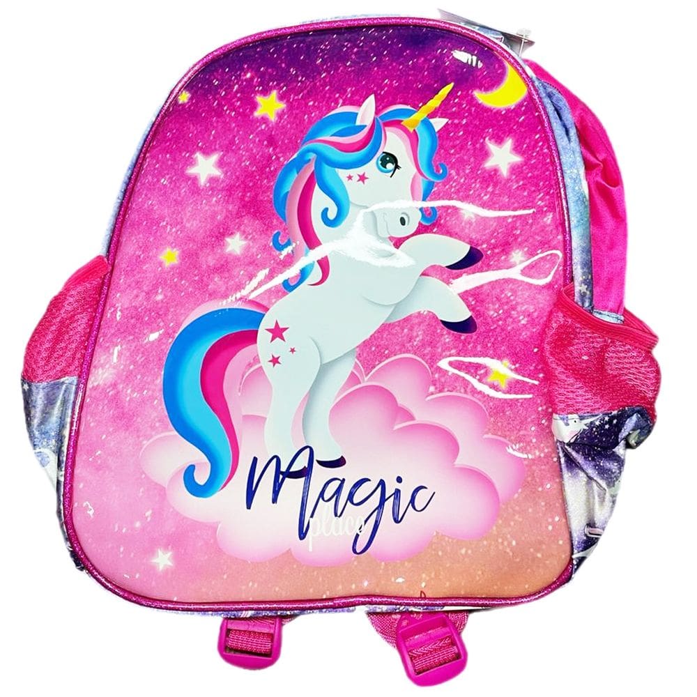 Mochila De Alças Escolar Magic Place Unicórnio e Gata Cherry