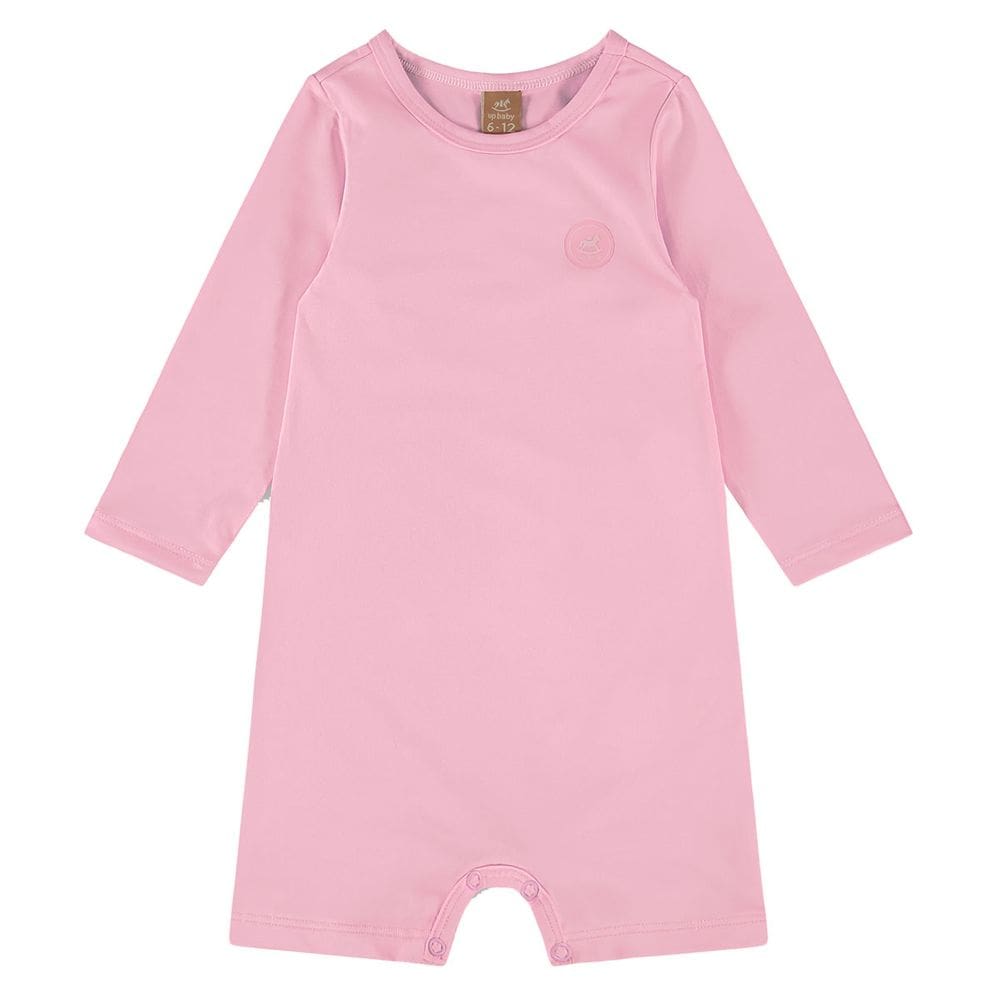 Macaquinho Praia Bebê e Infantil Proteção UV Rosa Prisma Up Baby