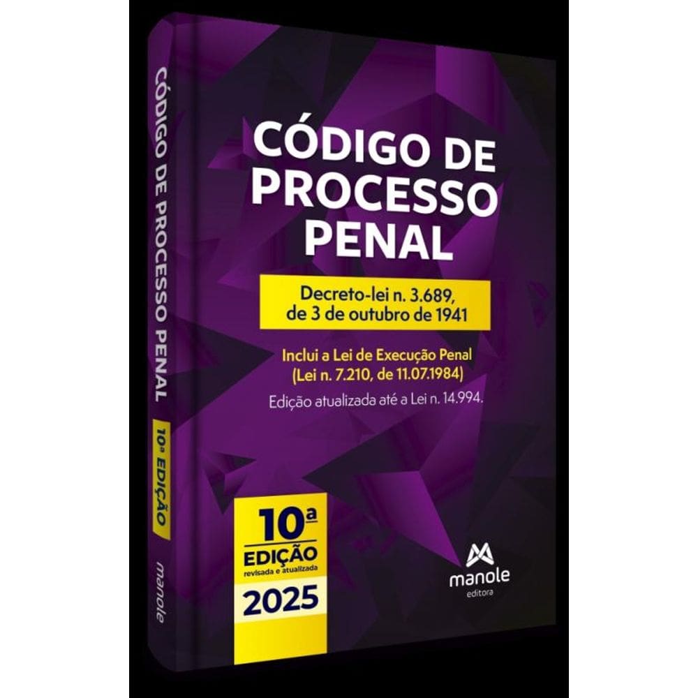 Código de Processo Penal - Decreto-Lei N. 3.689, de 3 de Outubro de 1941 - 10Ed/25