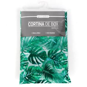 Cortina Box 160x200 Poliéster Selva Cazza Verde