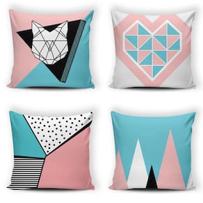 Kit 4 Capas De Almofada Modern Print 42 Cm X 42 Cm - 087