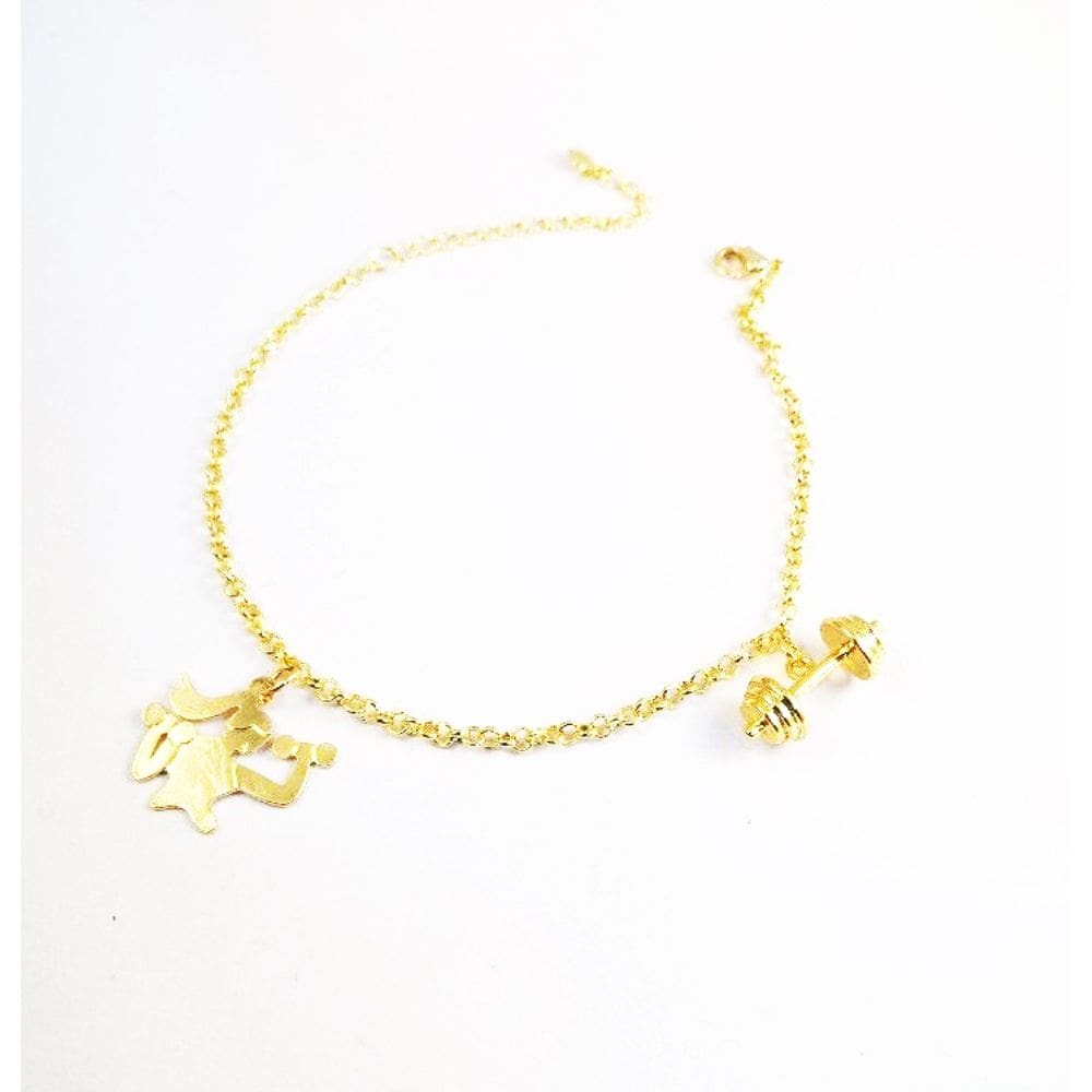 Pulseira Academia Fitness Malhação Folheado 18k