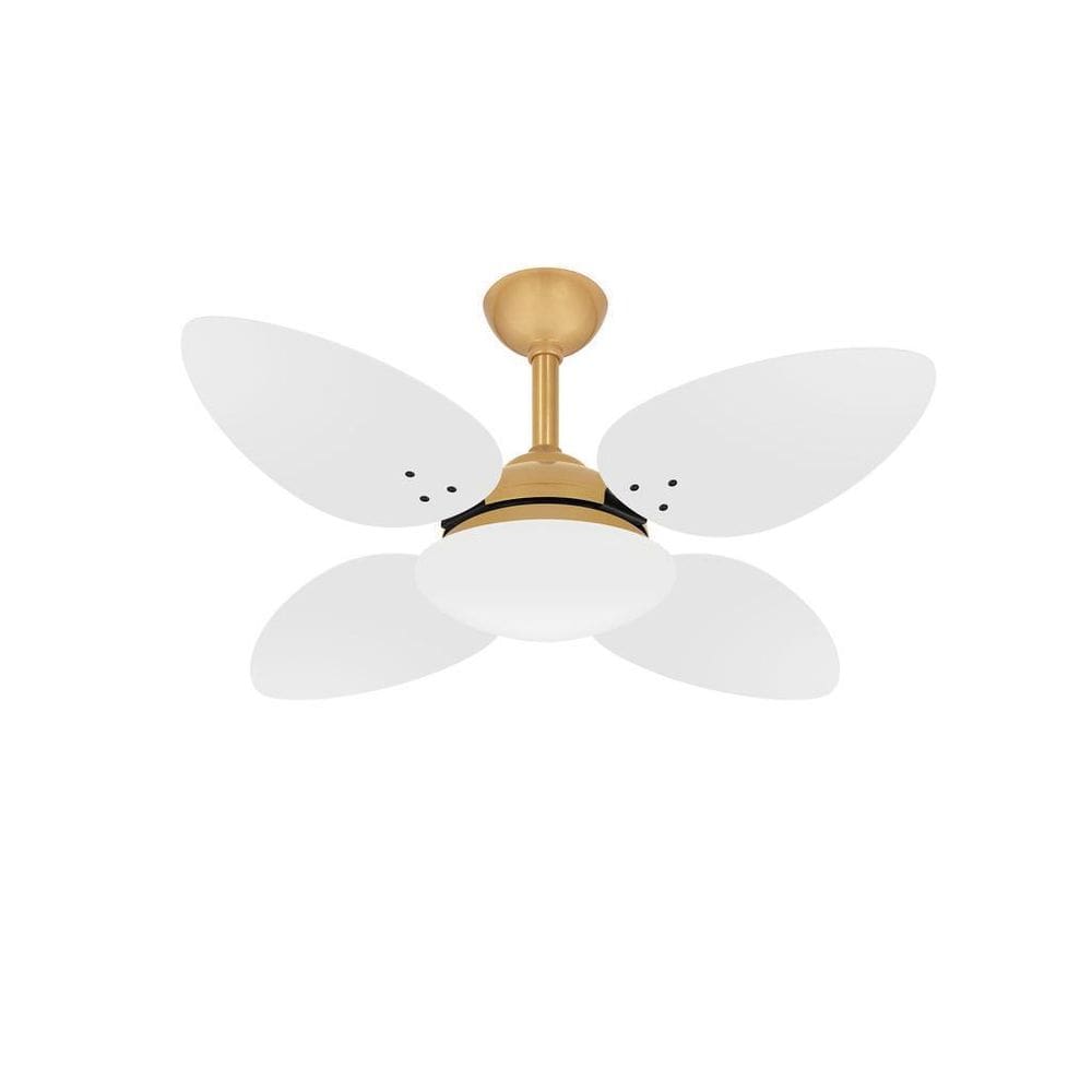 Ventilador Teto 4 Pás Mdf Branca Quarto Pétalo Ventax 220V