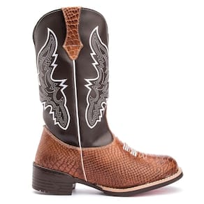 Bota Texana Infantil Country Couro Marrom Peão Kapell