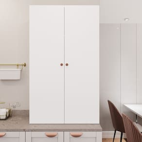 Armário Alto Aéreo 2 Portas 135cm Arizona Cabecasa Madeiramadeira Branco/Cobre