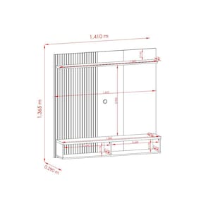 Home Theater Íris para TV de até 55 polegadas - Cinamomo Off White - Madetec